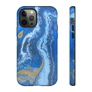 Acrylic Blue Gold - Protective Phone Case