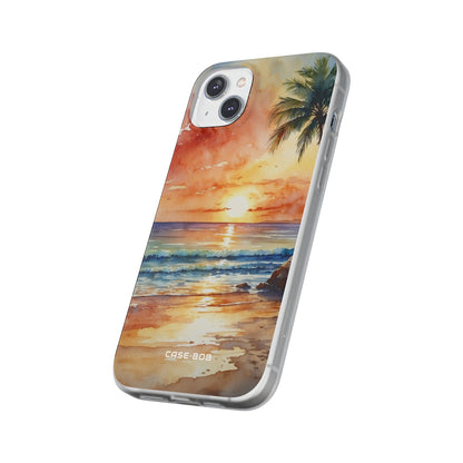 Sunset Palm iPhone 14 Plus Case - Soft