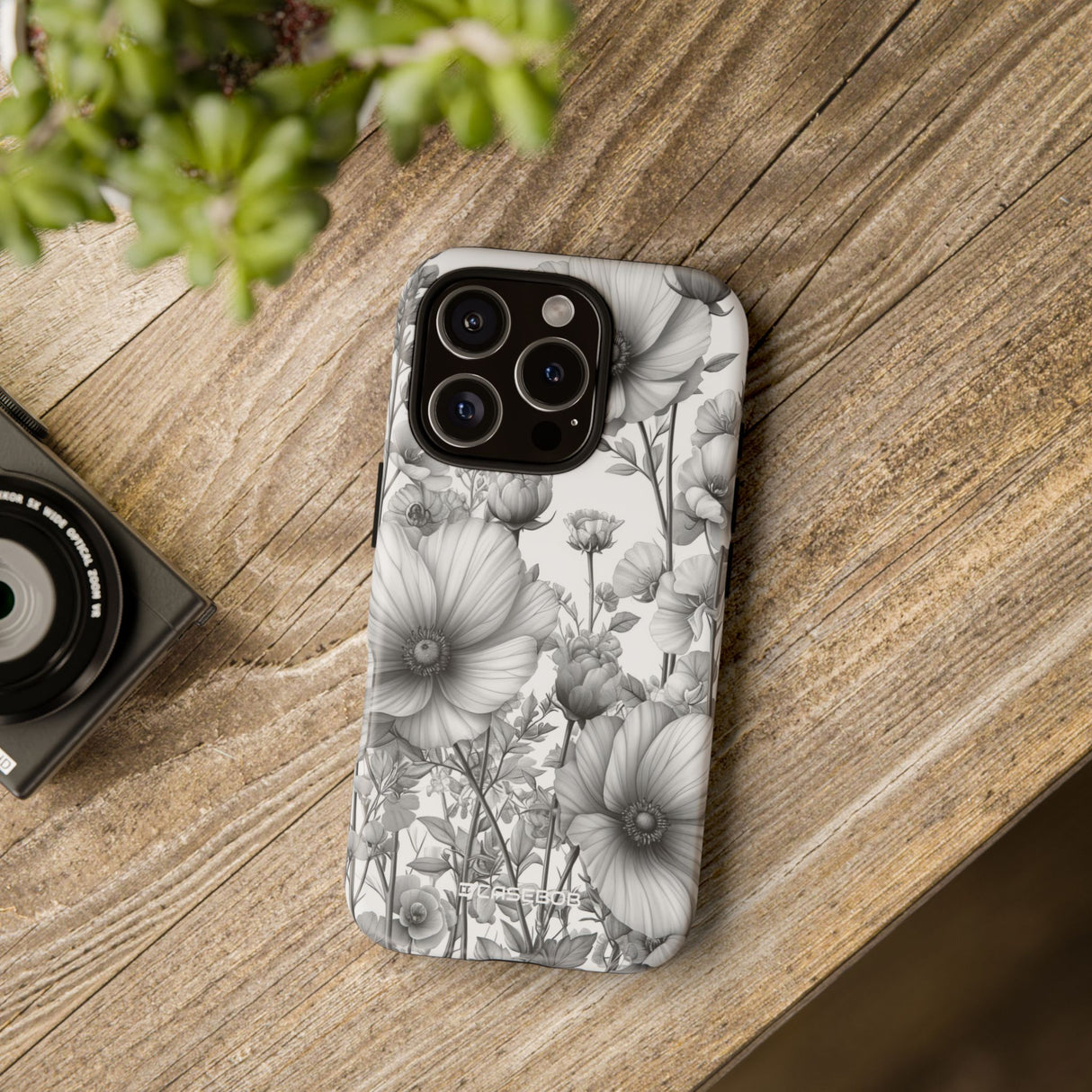 Grayscale Botanical Elegance - for iPhone 16