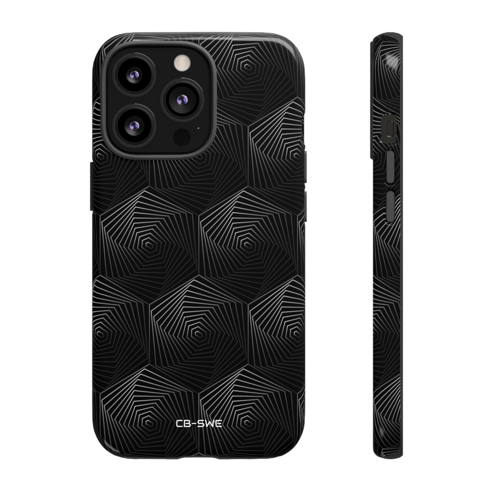 Geometric Spiral Illusion - iPhone Case