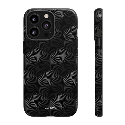 Geometric Spiral Illusion - iPhone Case