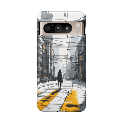 Urban Noir Streetscape Google Pixel 8 - Tough Phone Case