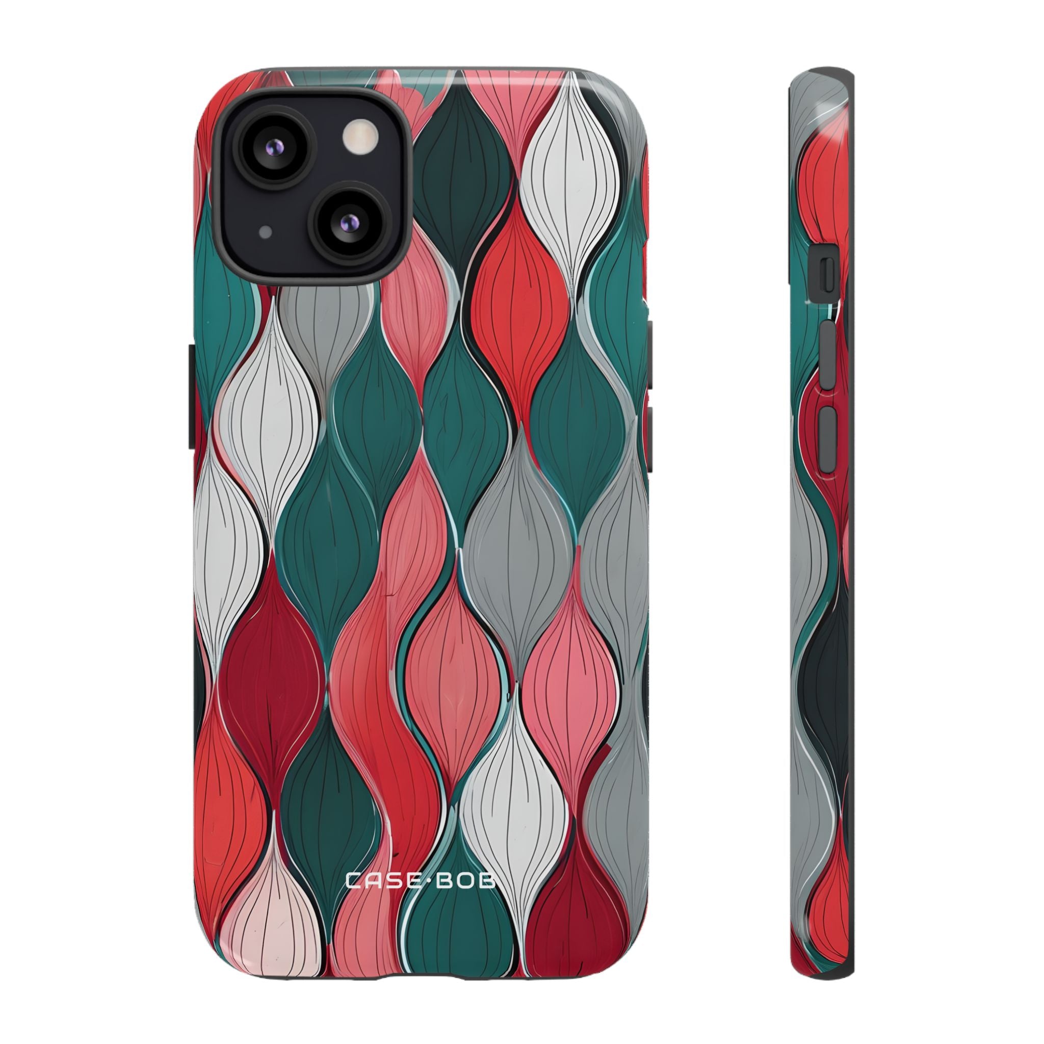 Leaf Cascade Teal iPhone 13 Case - Tough