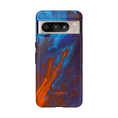 Orange Flame Ink Art - Protective Phone Case