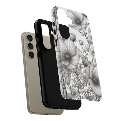 Grayscale Botanical Elegance - For Samsung S24