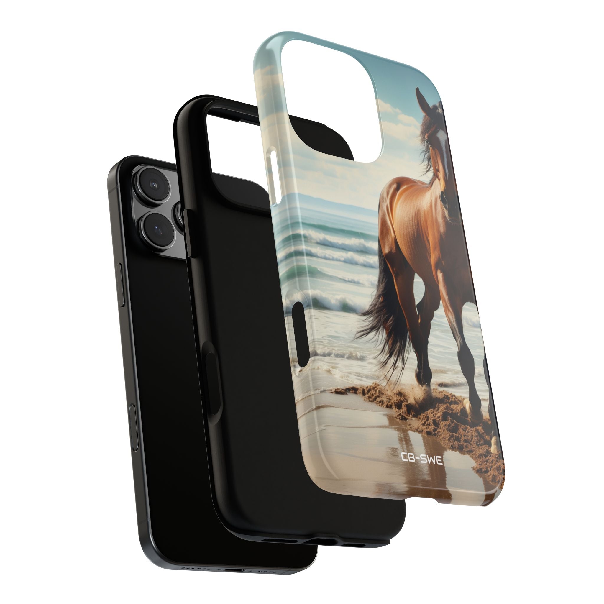 Horse Gallops Shoreline - iPhone Case