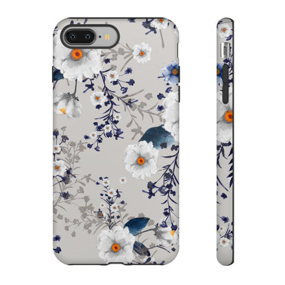 Watercolor Blue Summerflowers - Protective Phone Case