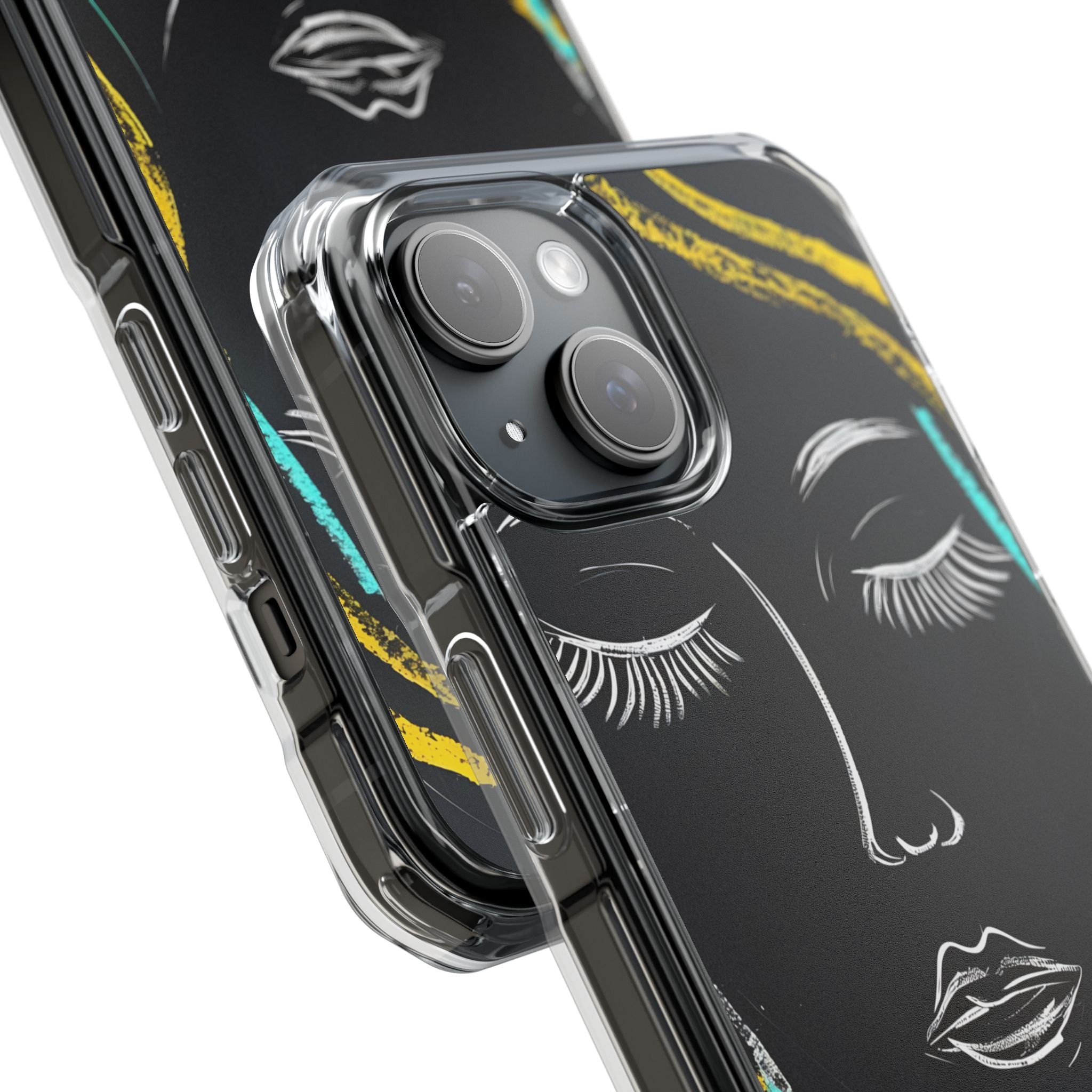 Vivid Minimalist Portrait iPhone Case - Impact