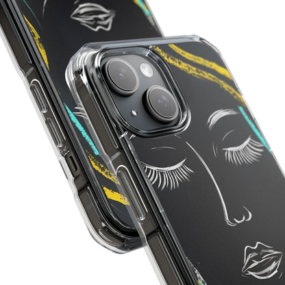 Vivid Minimalist Portrait iPhone Case - Impact
