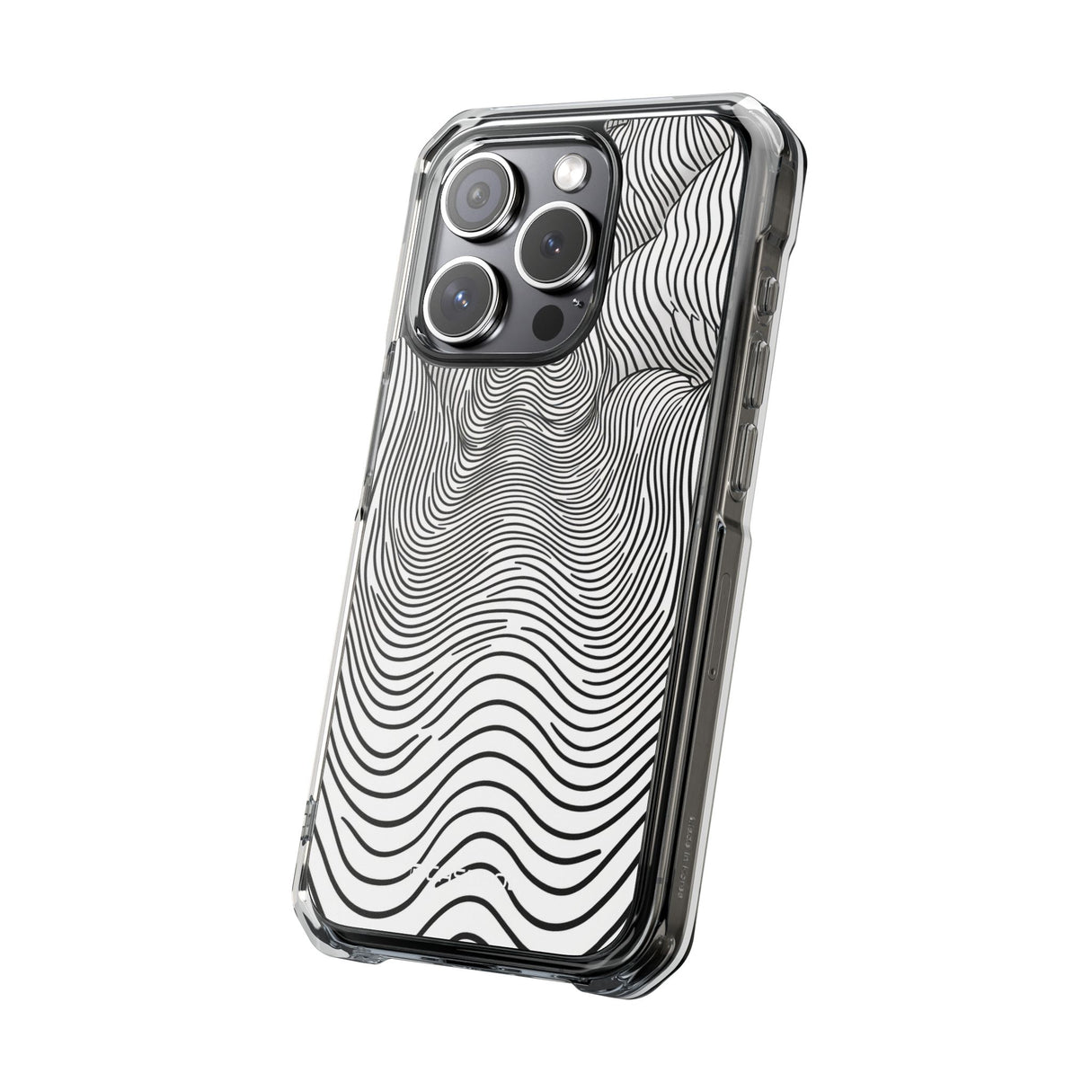 Fluid Waves - Phone Case for iPhone (Clear Impact - Magnetic)