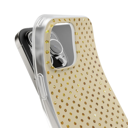 Gold Sparkle Grid iPhone 16 Pro Max Case - Soft
