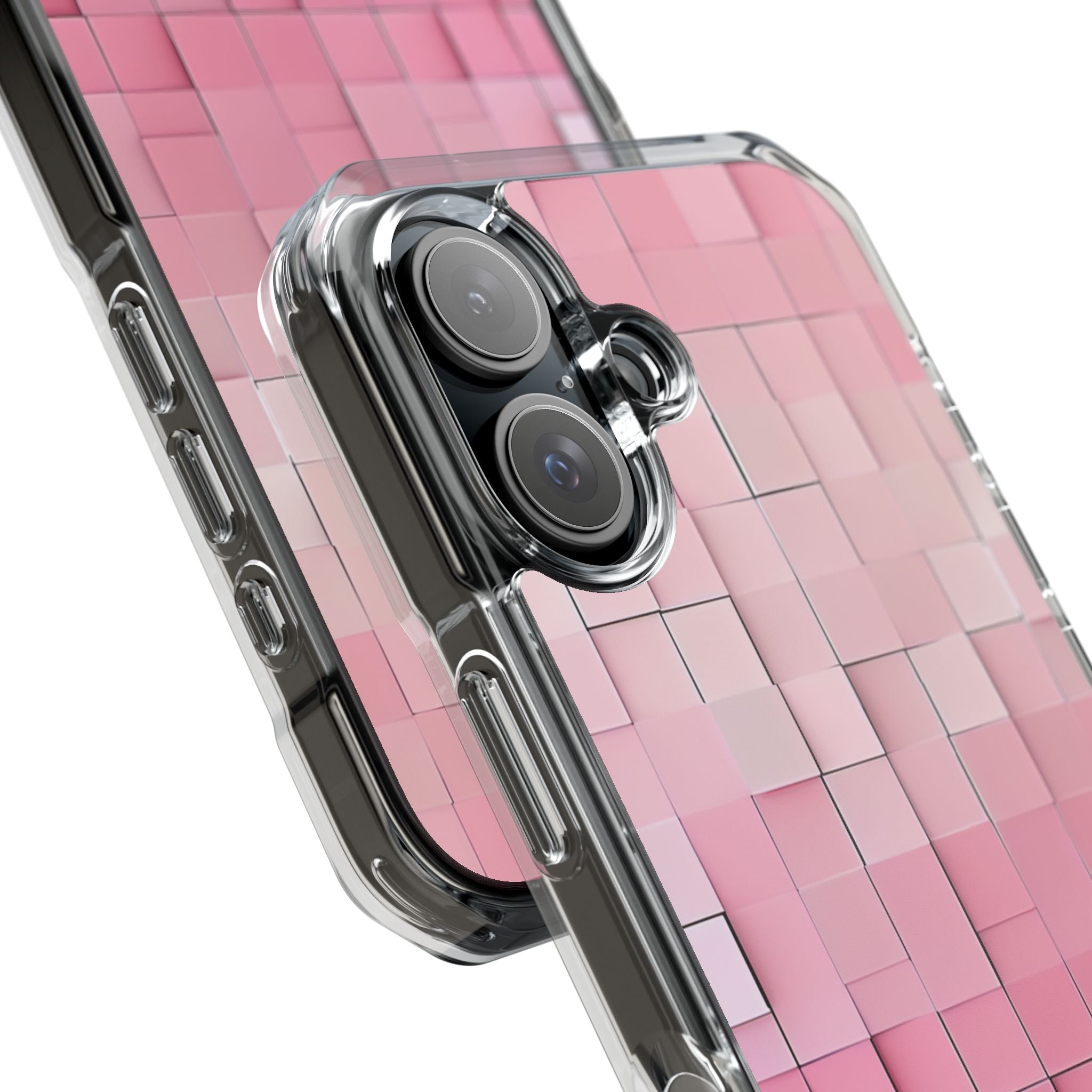 Gradient Pink Mosaic iPhone 16 - Clear Impact Phone Case