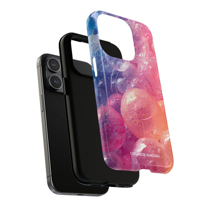 Pink Blue Glossy Spheres - Tough + MagSafe® iPhone 15 Phone Case