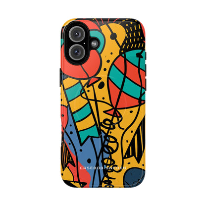 Playful Lines in Motion iPhone 16 | Tough+ Phone Case