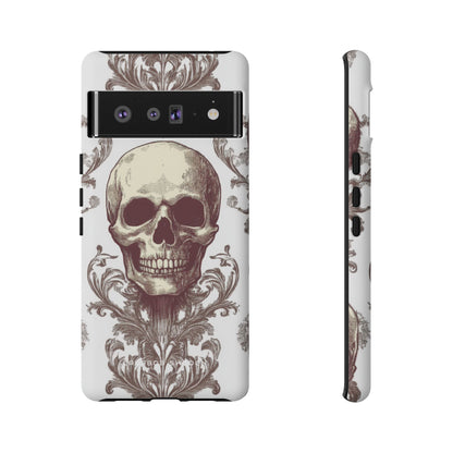 Gothic Skulls and Ornate Foliage Google Pixel 6 - Tough Phone Case