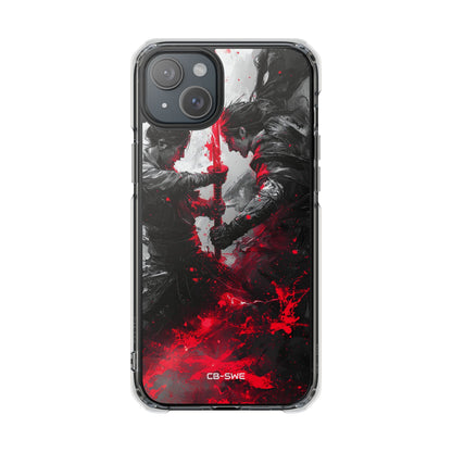Crimson Blade Clash iPhone Case - Impact