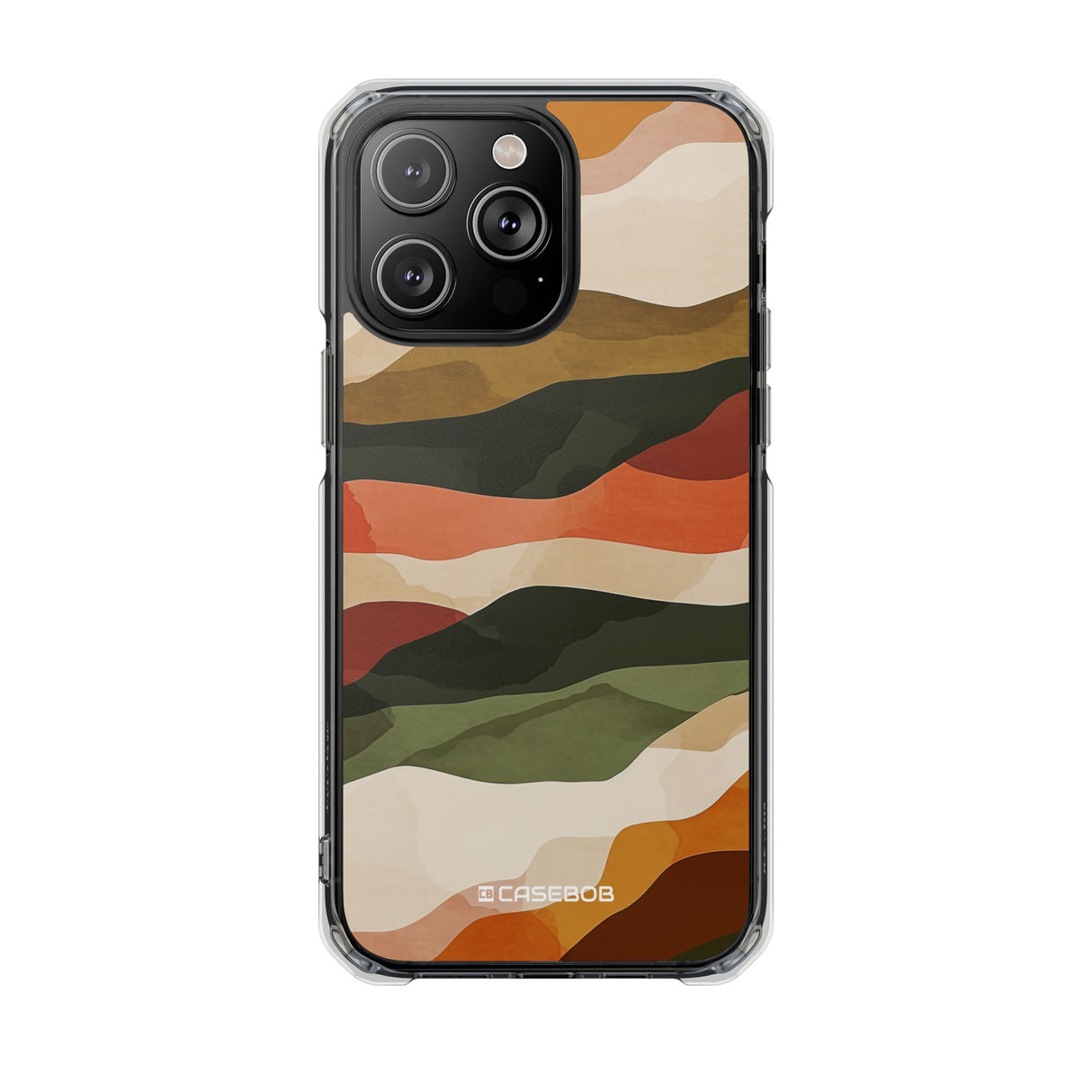 Earth Tone Pattern | Phone Case for iPhone (Clear Impact Case - Magnetic)