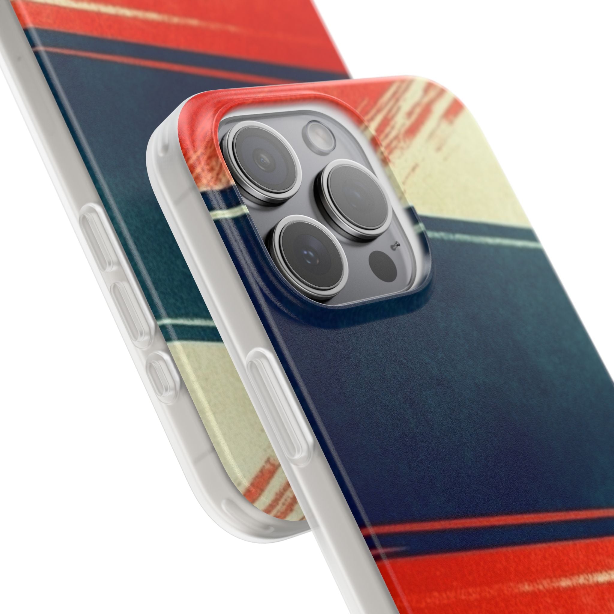 Blue Diagonal Motion iPhone 15 Pro Max Case - Soft