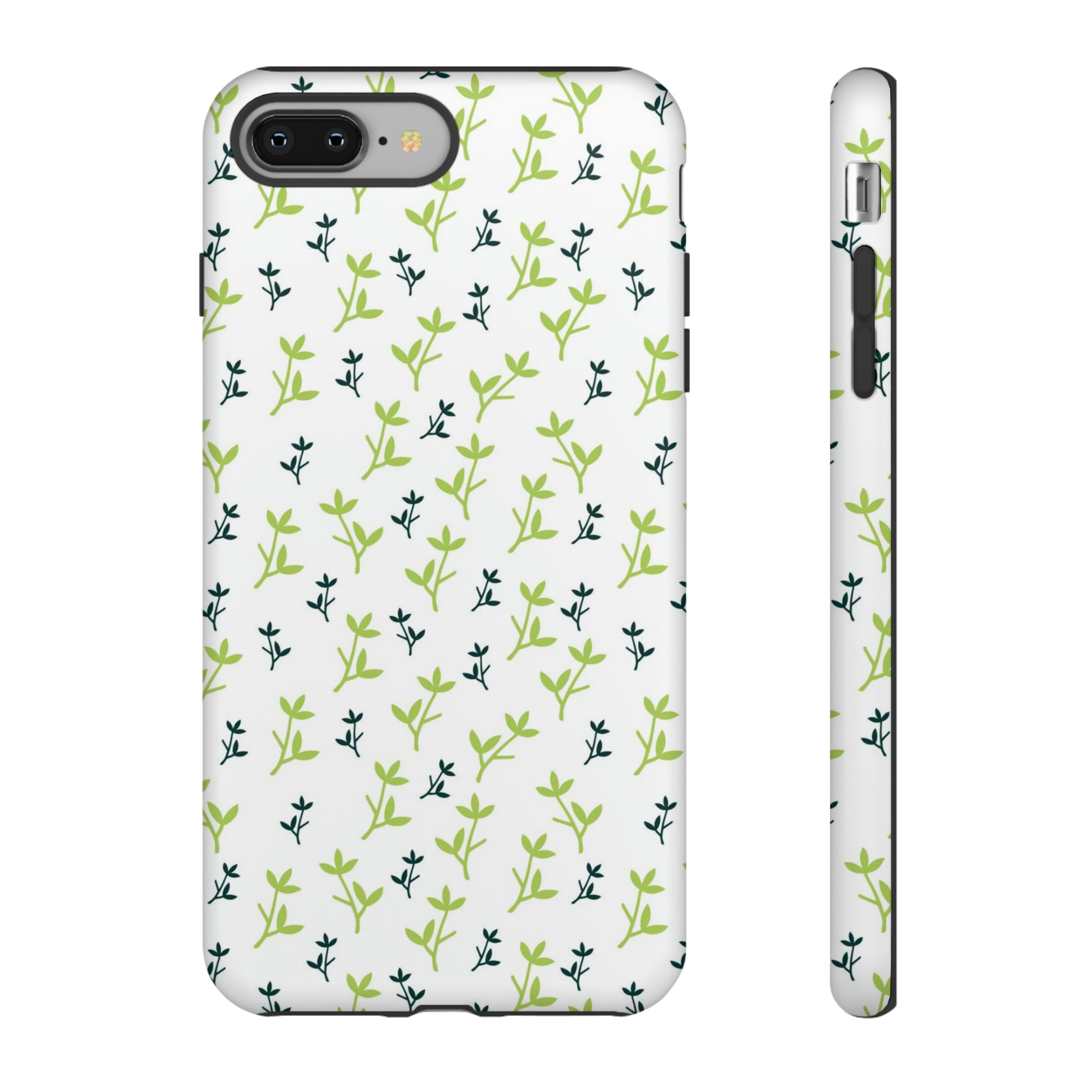 White Flower Pattern - Protective Phone Case