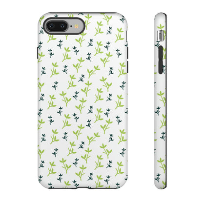 White Flower Pattern - Protective Phone Case