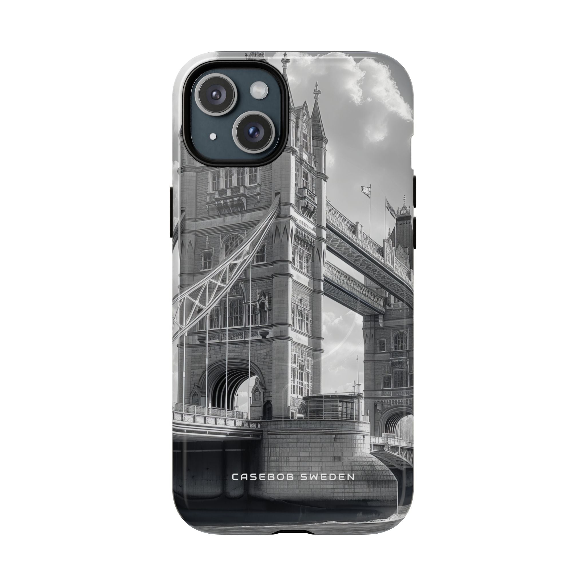 Tower Bridge Monochrome Architecture Study iPhone 15 | Tough+ Phone Case