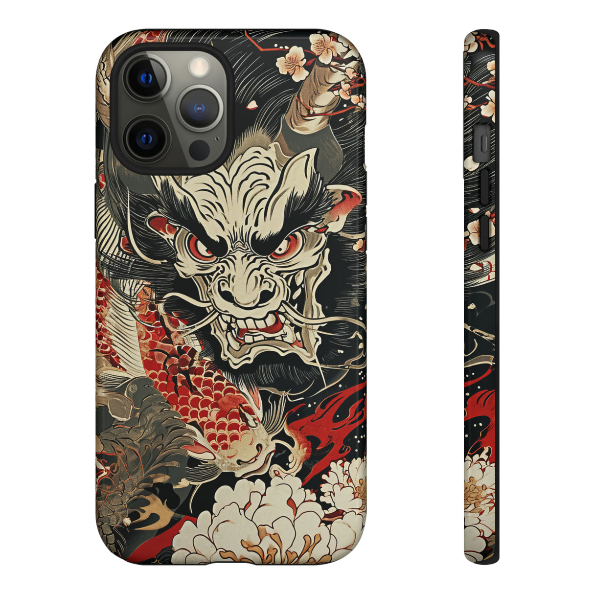 Oni & Sacred Symbols Fusion - Protective Phone Case