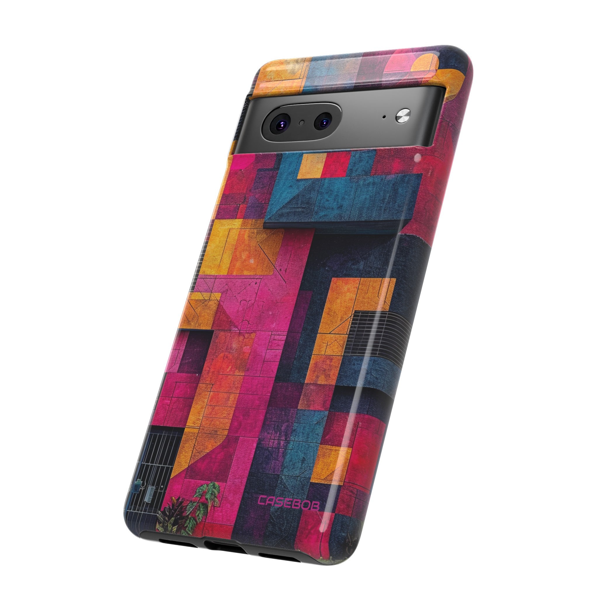 Electric Geometric Vibes - Protective Phone Case