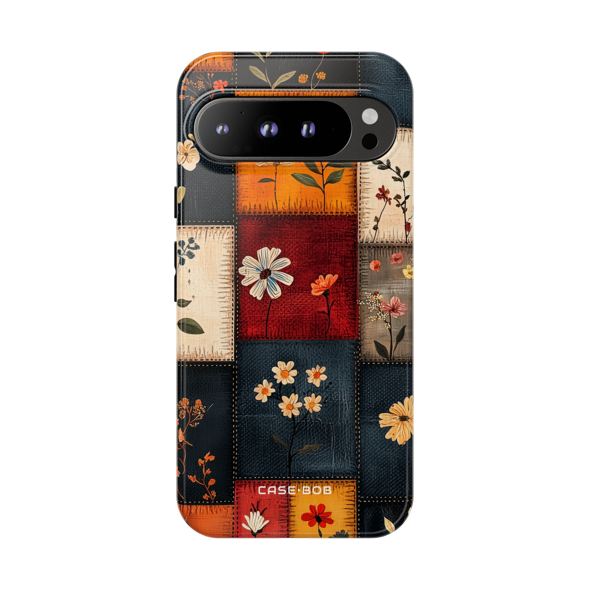 Patchwork Blooms Google Pixel 9 Pro XL Case - Tough