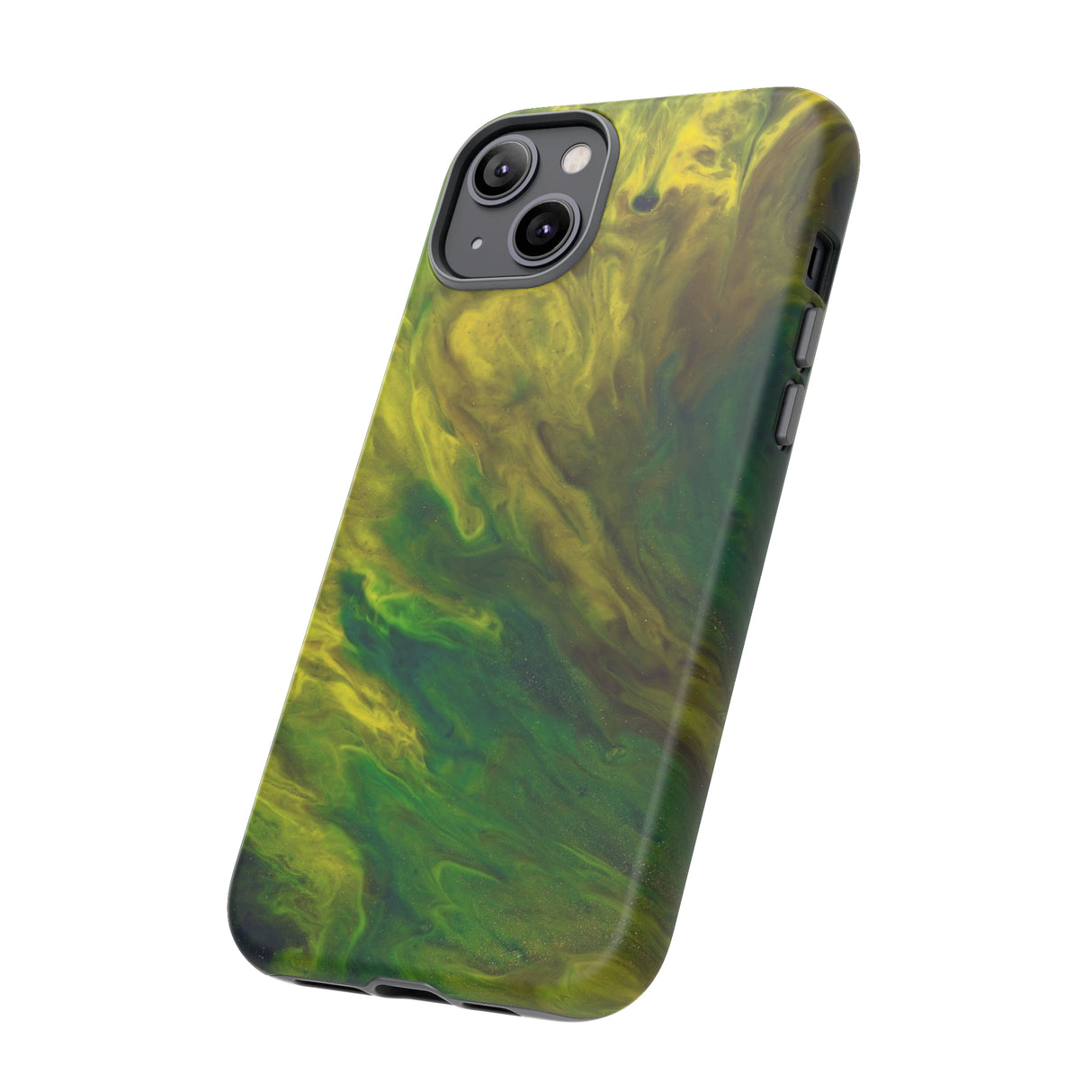 Neon Yellow Ink Art iPhone Case (Protective) Phone Case