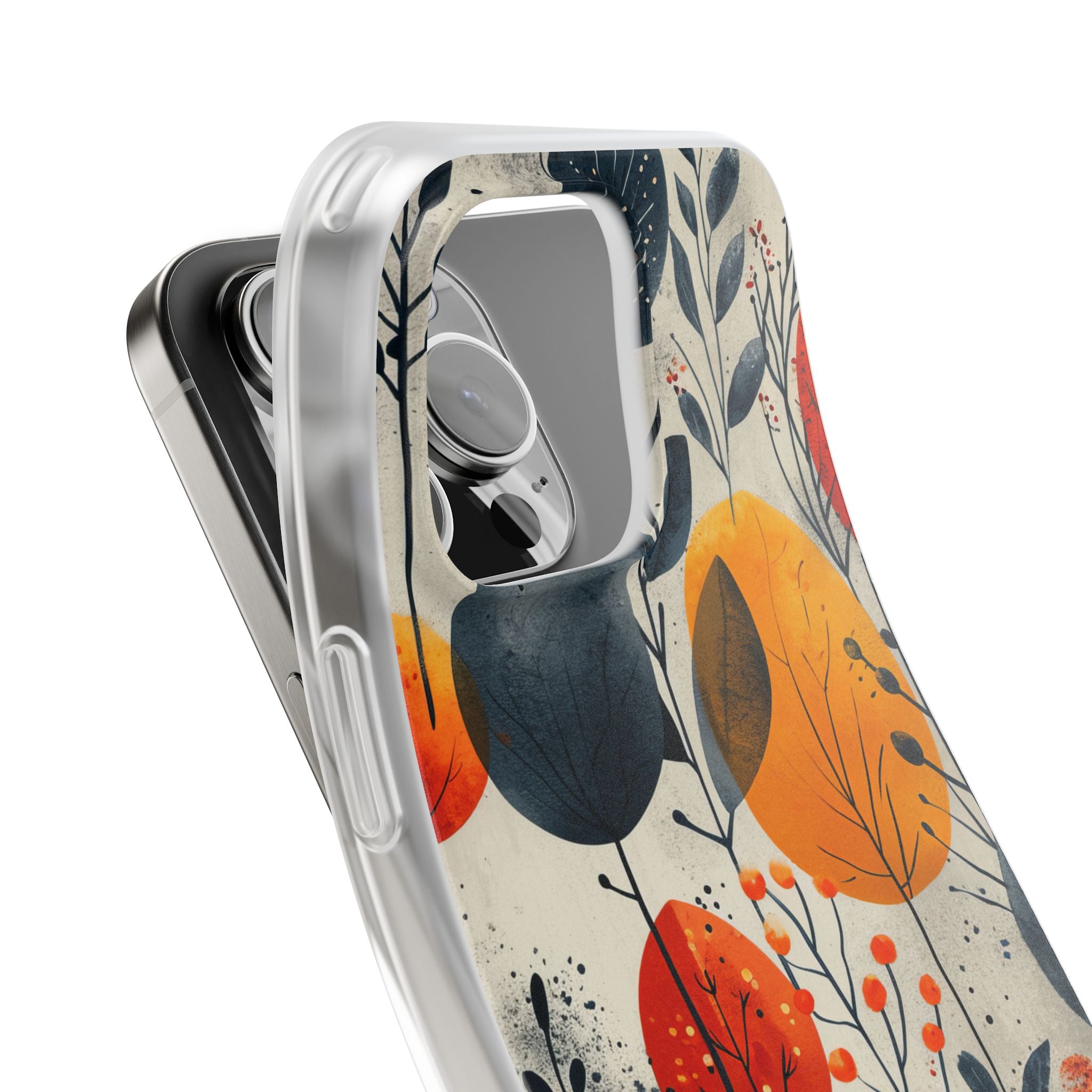 Modern Autumn Leaf Pattern - Flexi iPhone 16 Phone Case