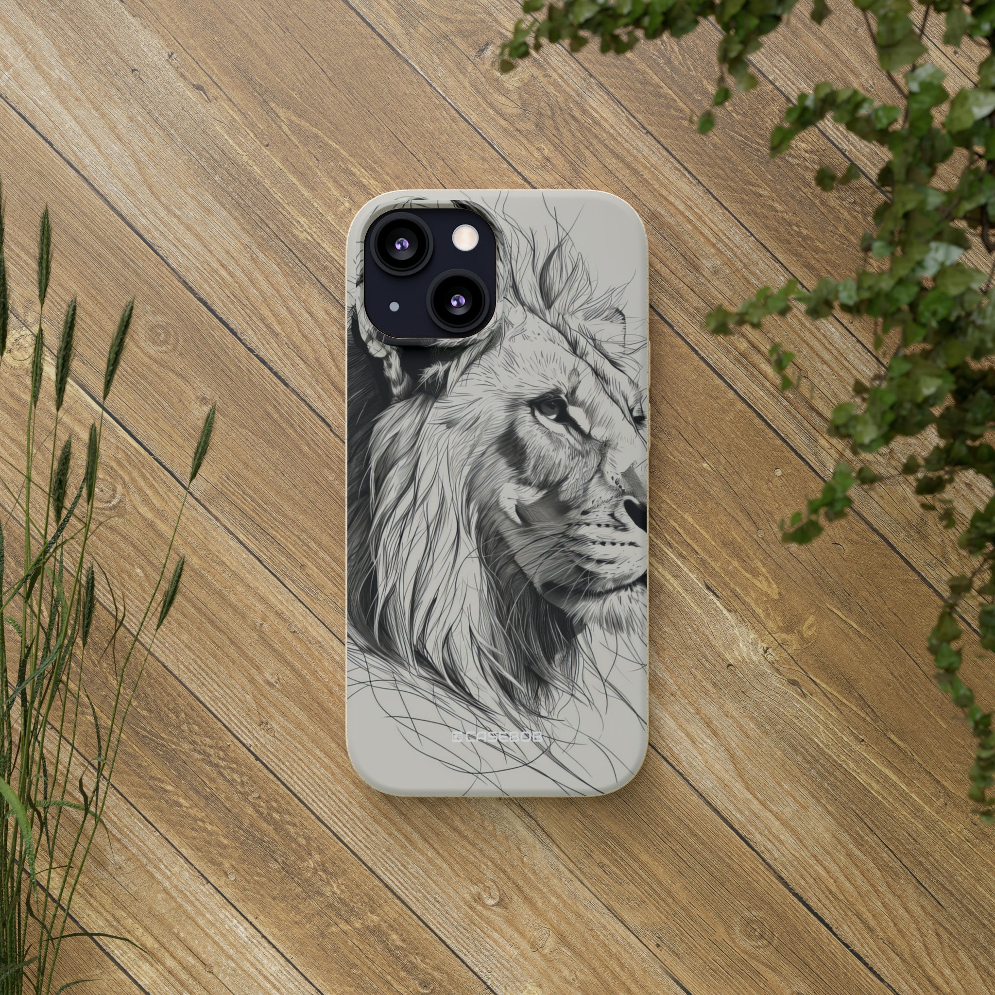 Majestic Linework Lion | Biodegradable Phone Case