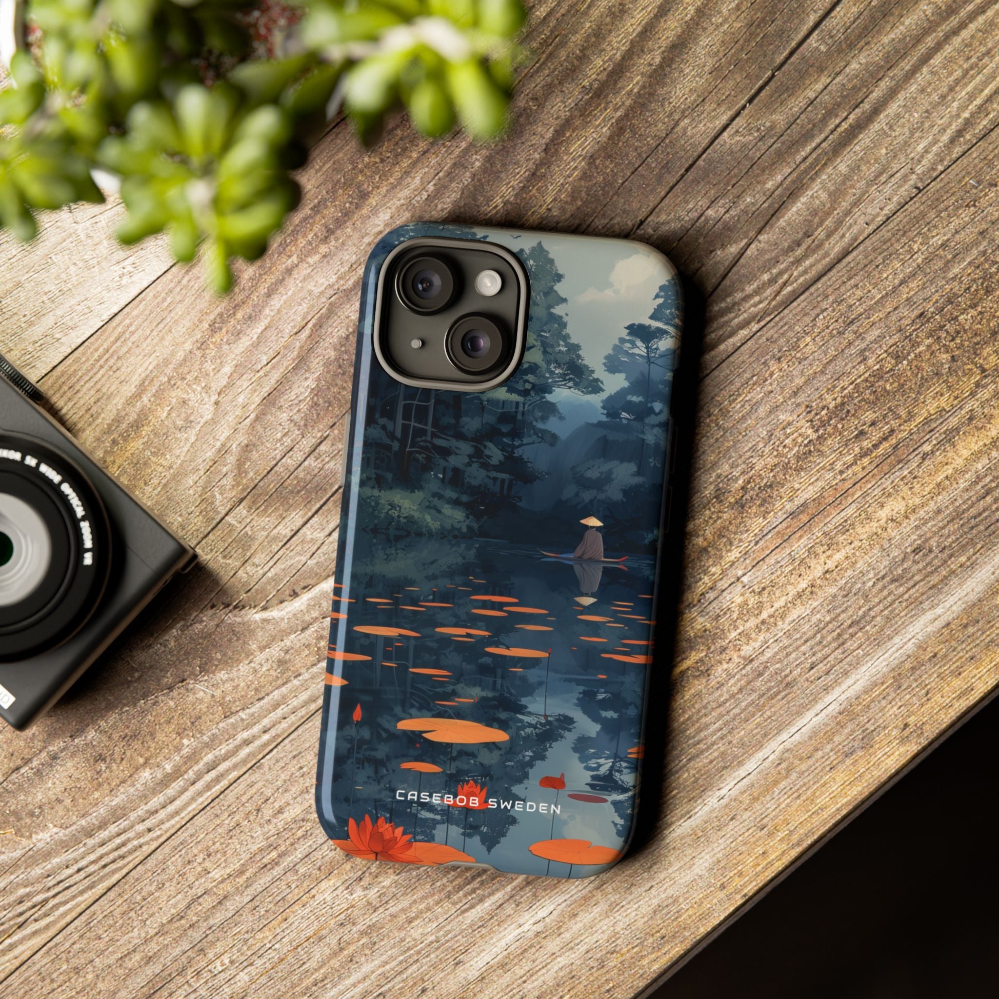 Tranquil Lotus Reflections iPhone 15 - Tough Phone Case