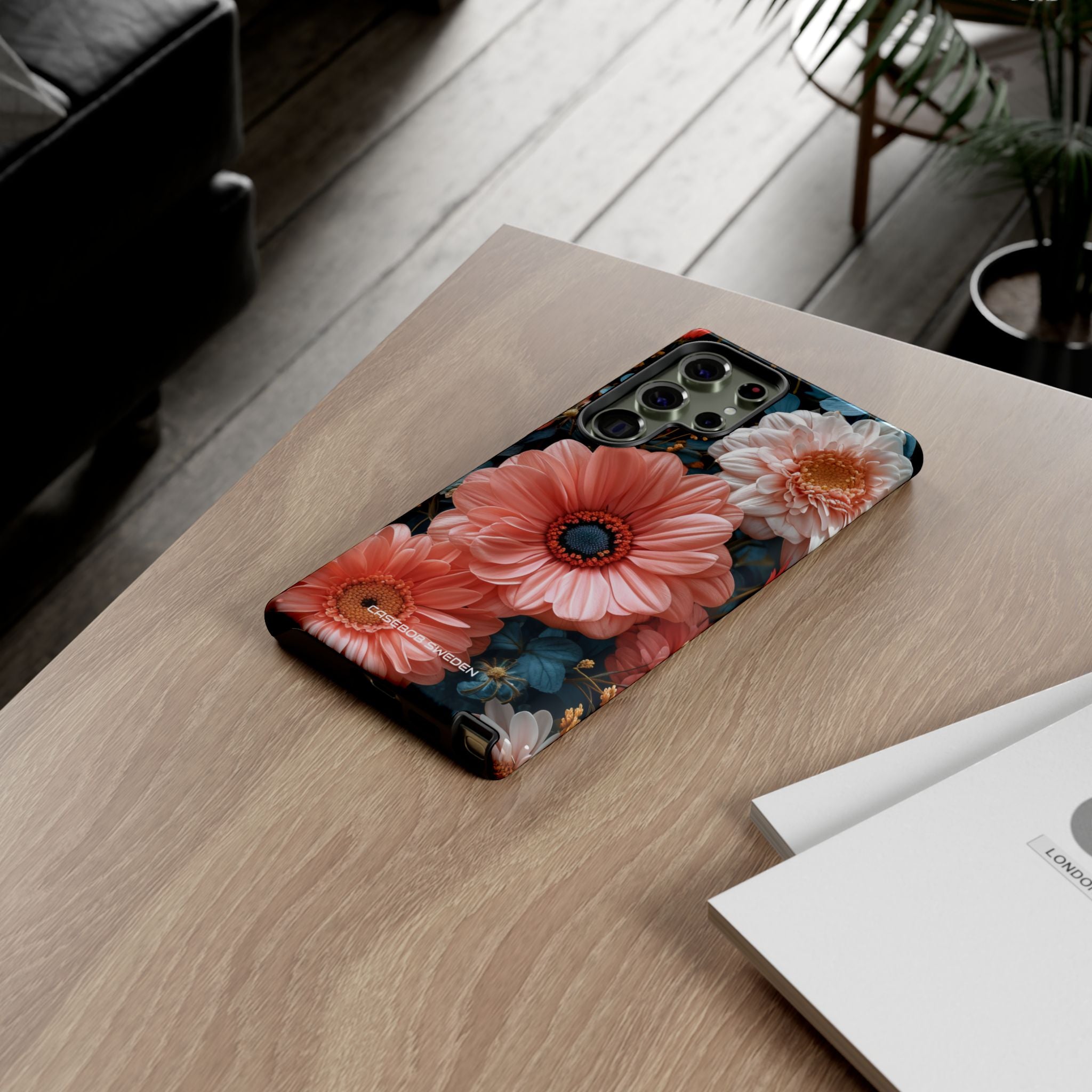 Coral Teal Blooms - Tough Samsung S23 Phone Case