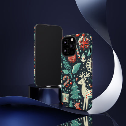 Festive Snowflakes Dance - iPhone Case