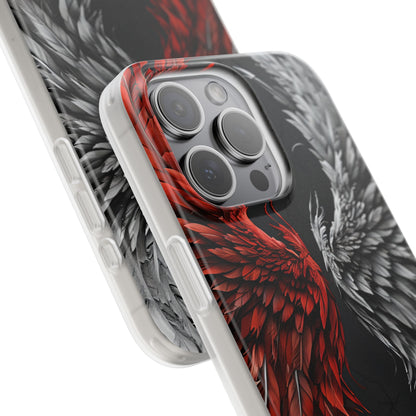 Crimson White Wings iPhone 15 Pro Max Case - Soft