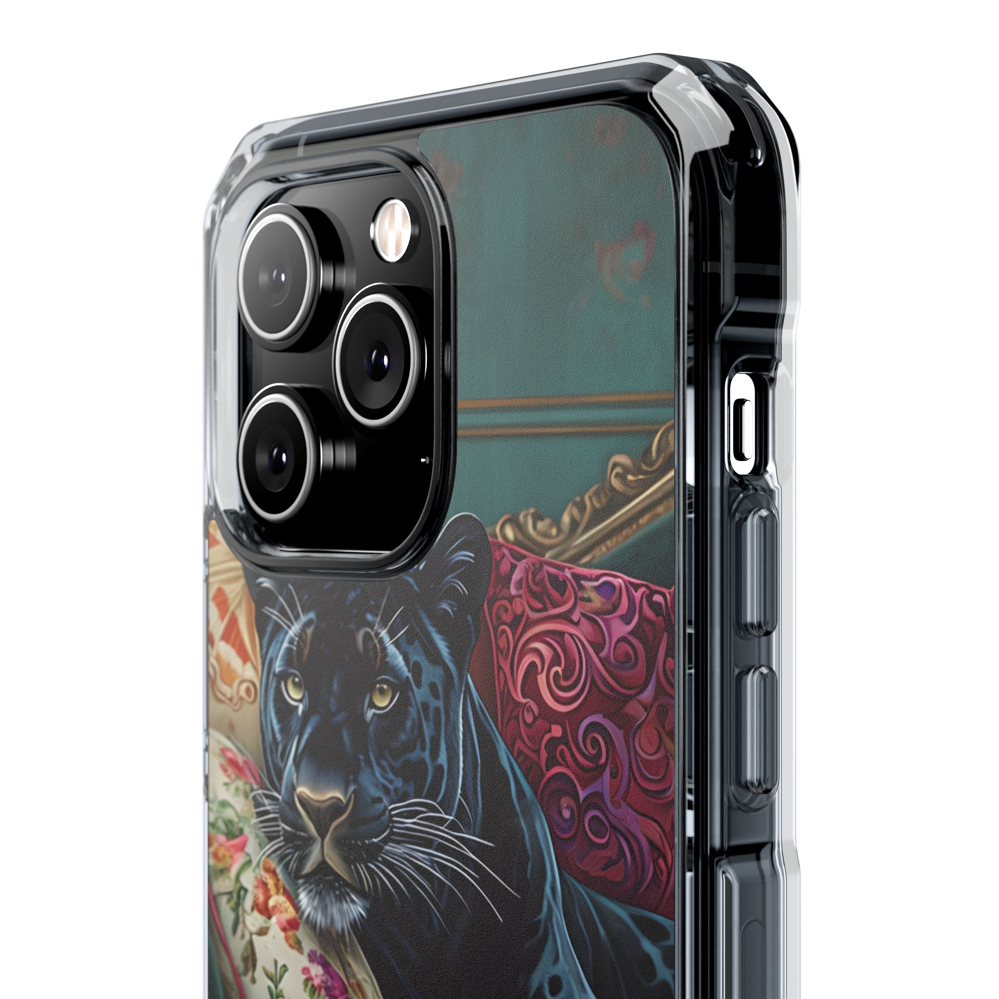 Panther on Vintage Chaise iPhone Case - Impact