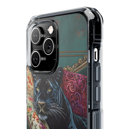 Panther on Vintage Chaise iPhone Case - Impact