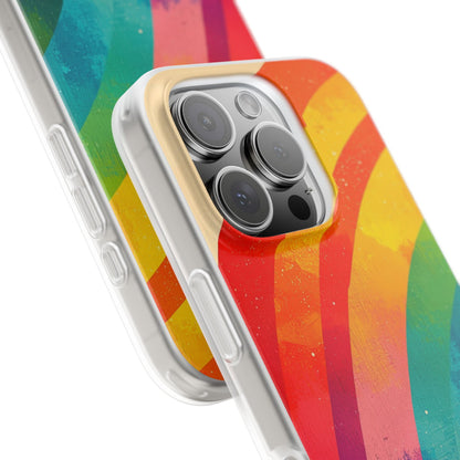 Textured Rainbow Arc iPhone 16 Pro Case - Soft