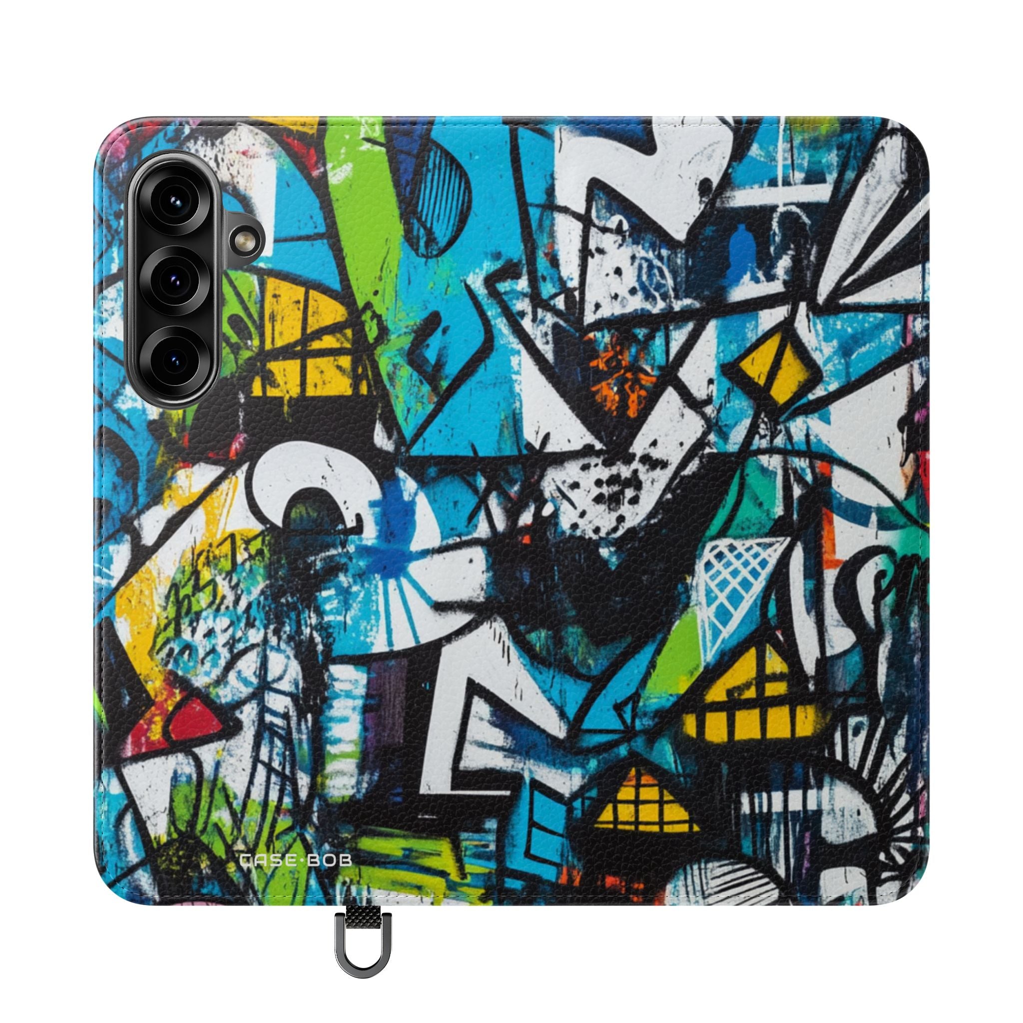 Bold Shapes Blue - Samsung S25+ Case - Wallet