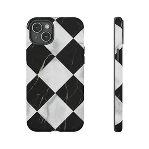 Check Marble - Protective Phone Case