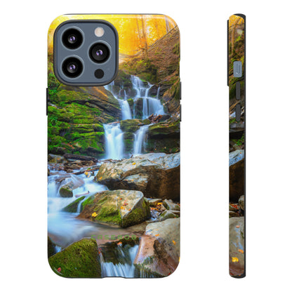 Autumn Mountain Waterfall - Protective Phone Case