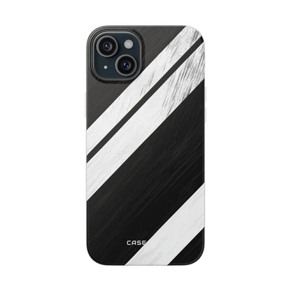 Distressed Stripe Motion iPhone 15 Plus Case - Soft