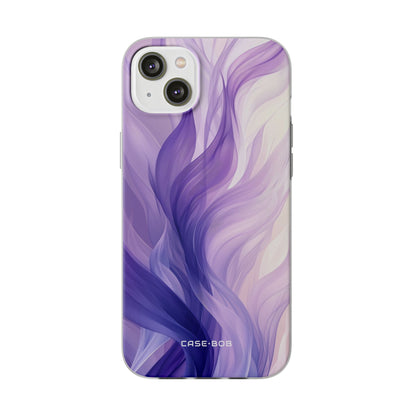Purple Ribbon Waves iPhone 14 Plus Case - Soft