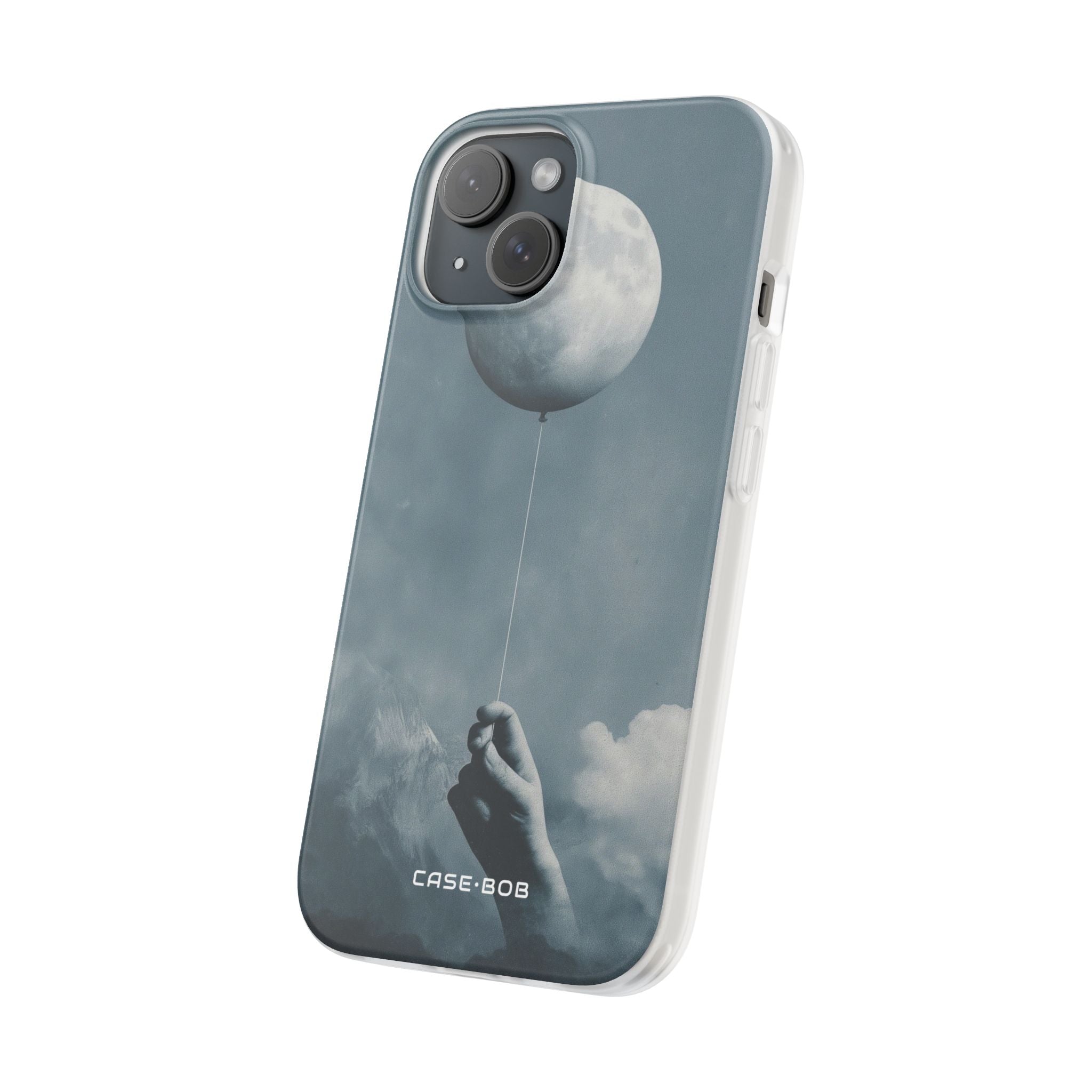 Moon Balloon iPhone 15 Case - Soft