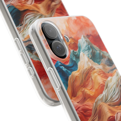 Fabric Peaks Cream iPhone 16 Plus Case - Soft