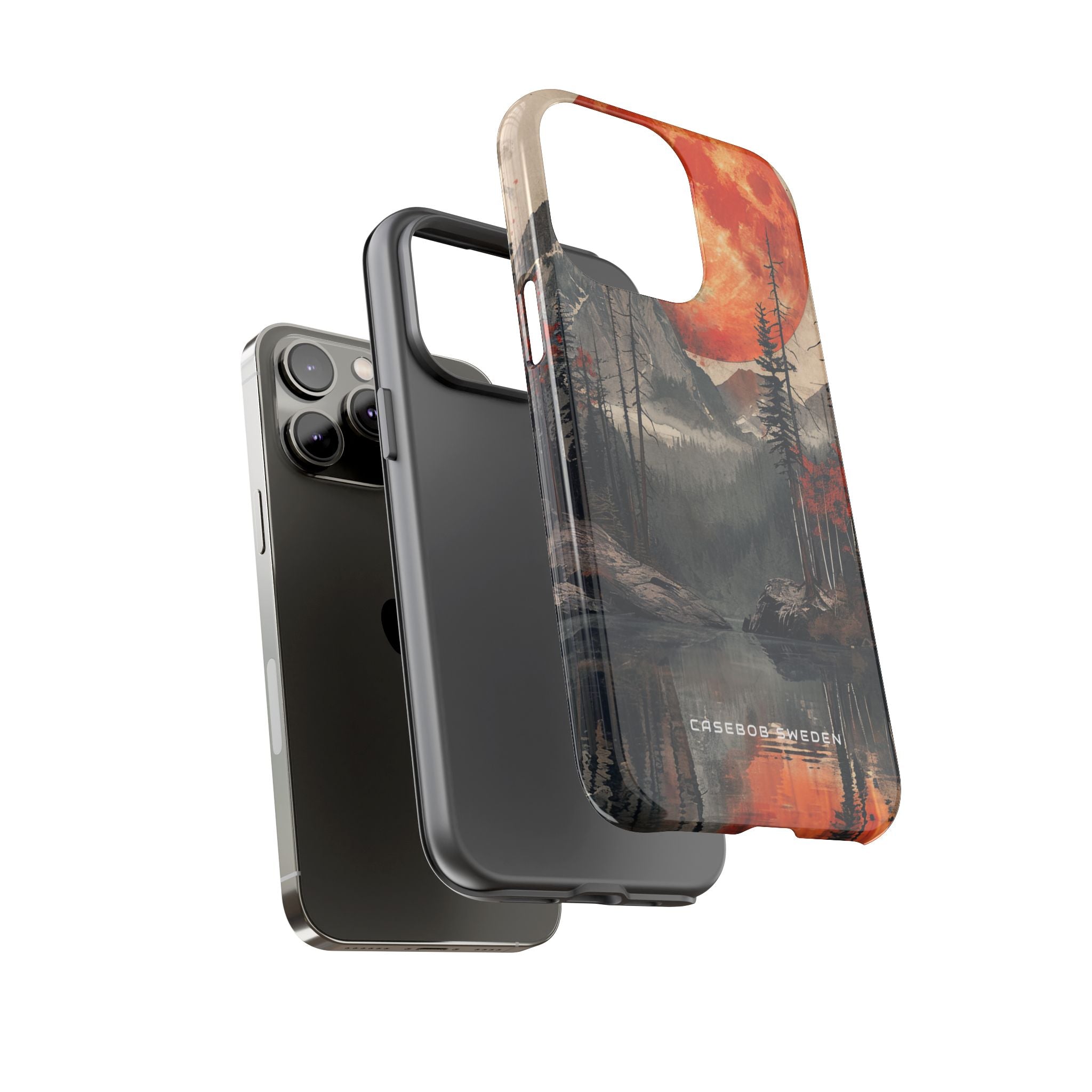 Celestial Glow Over Reflective Landscape iPhone 14 - Tough Phone Case