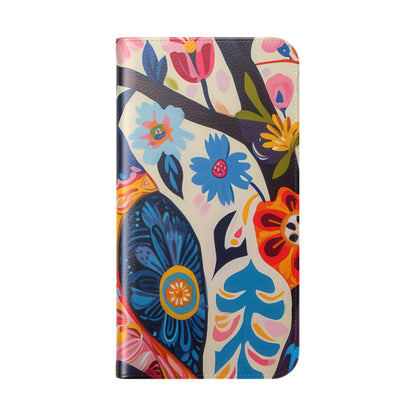 Ornate Owl Bloom - iPhone 15 Plus Case - Wallet
