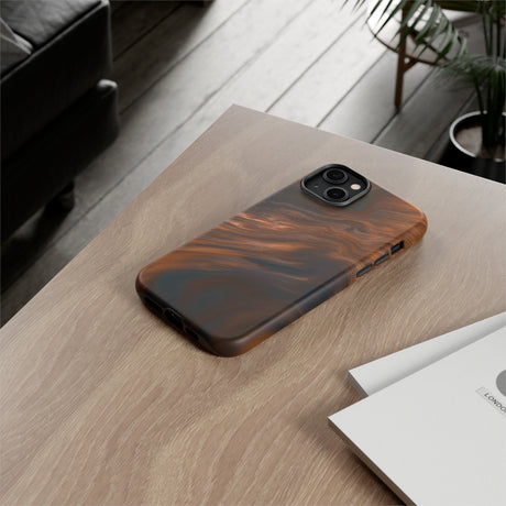 Brown Mist Ink Art iPhone Case (Protective) Phone Case