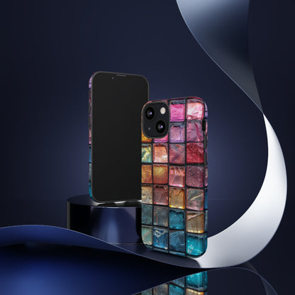 Pastel Mosaic Elegance - Protective Phone Case