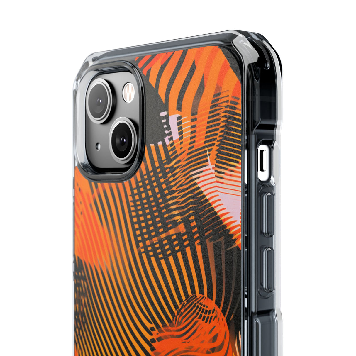 Pantone Tangerine Design | Handyhülle für iPhone (Clear Impact Case – magnetisch) 